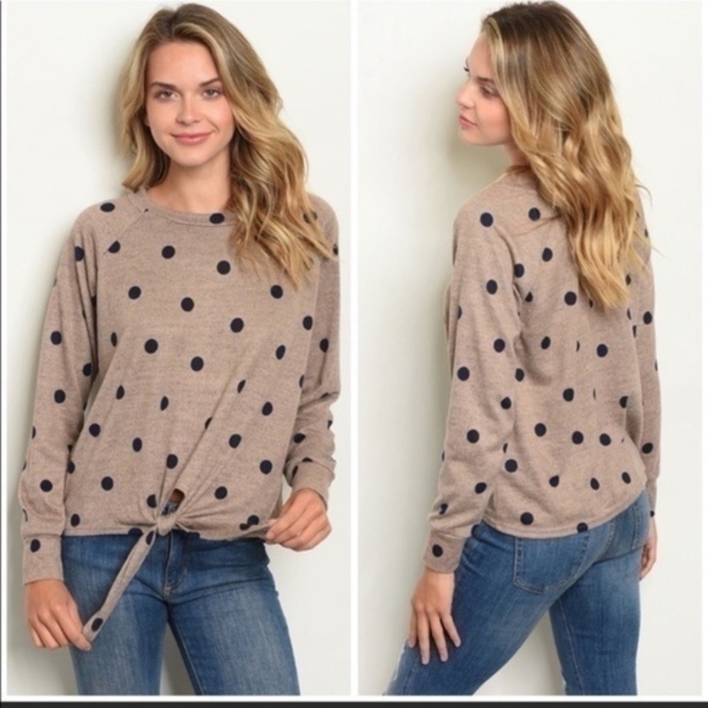 Women’s Polka Dot Long Sleeved Top